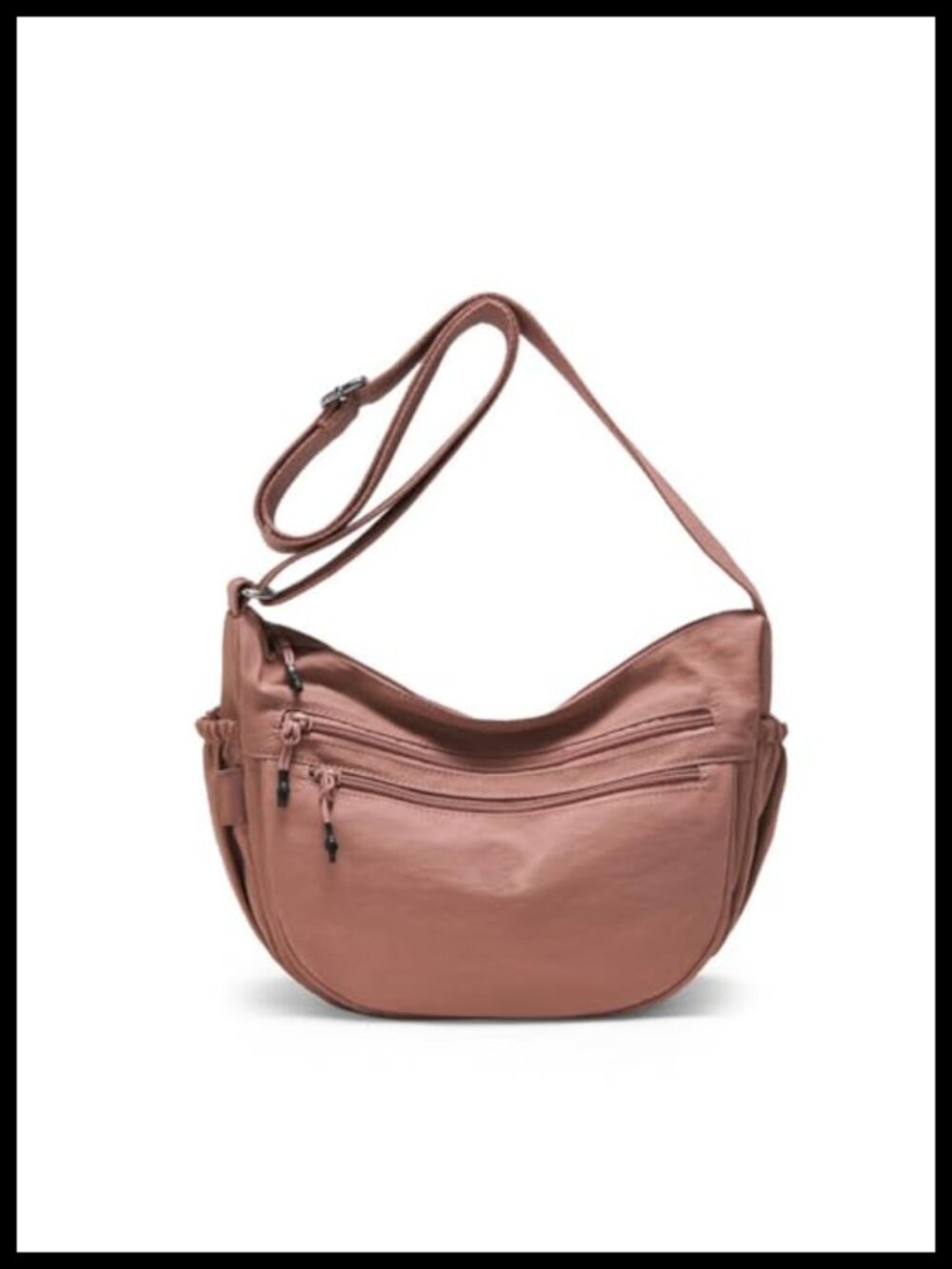 Small Crescent Hobo Nylon Crossbody Bag Women Multi-Pocket Lightweight Shoulder